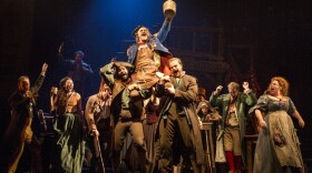 The company of LES MISÉRABLES performs “Master of the House” with J Anthony Crane as ‘Thénardier’ and Allison Guinn as ‘Madame Thénardier.’