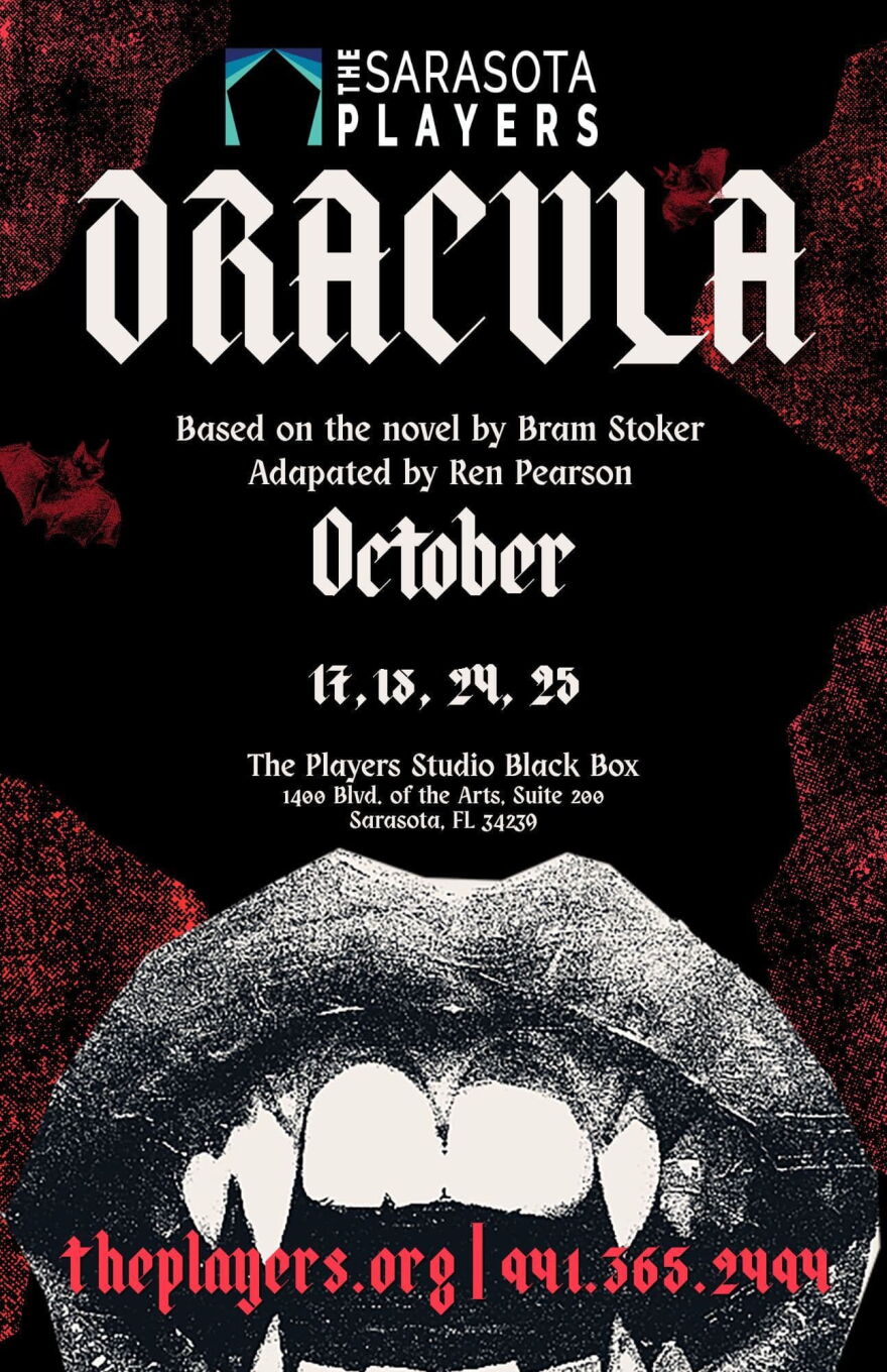 The Sarasota Players graphic for 'Dracula'