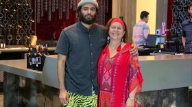 Pamela Colon, who lives on the U.S. Virgin Islands, with her son Nicholas. 