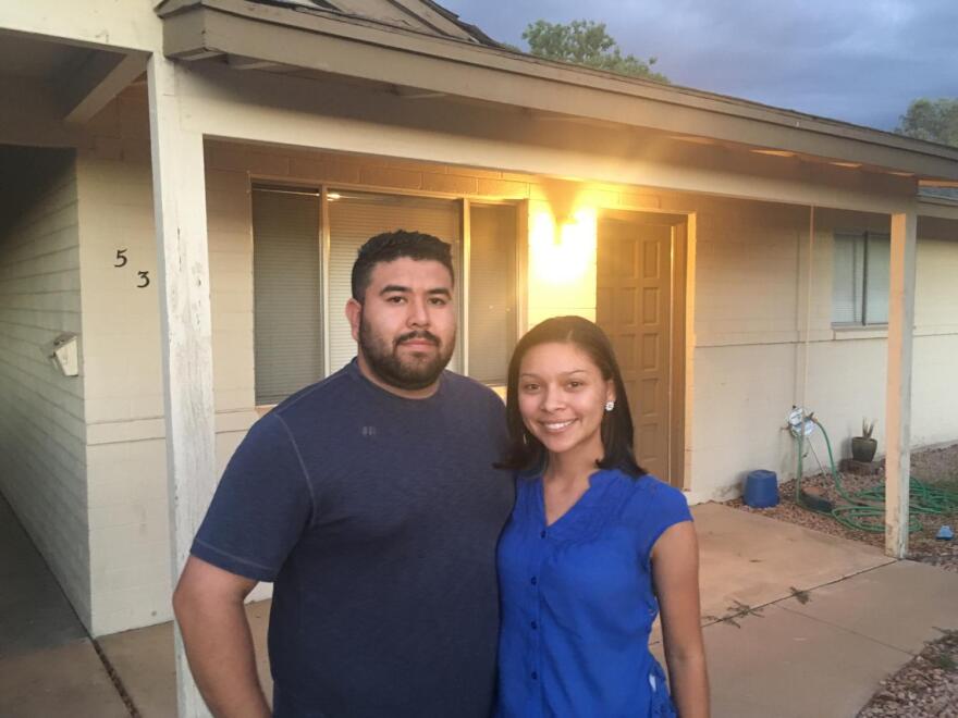 Xenia Orona and her husband