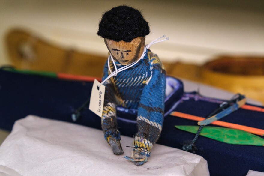 Museum often work with sensitive or fragile objects like this figure in a kayak, or even pieces from archaeological dig sites.