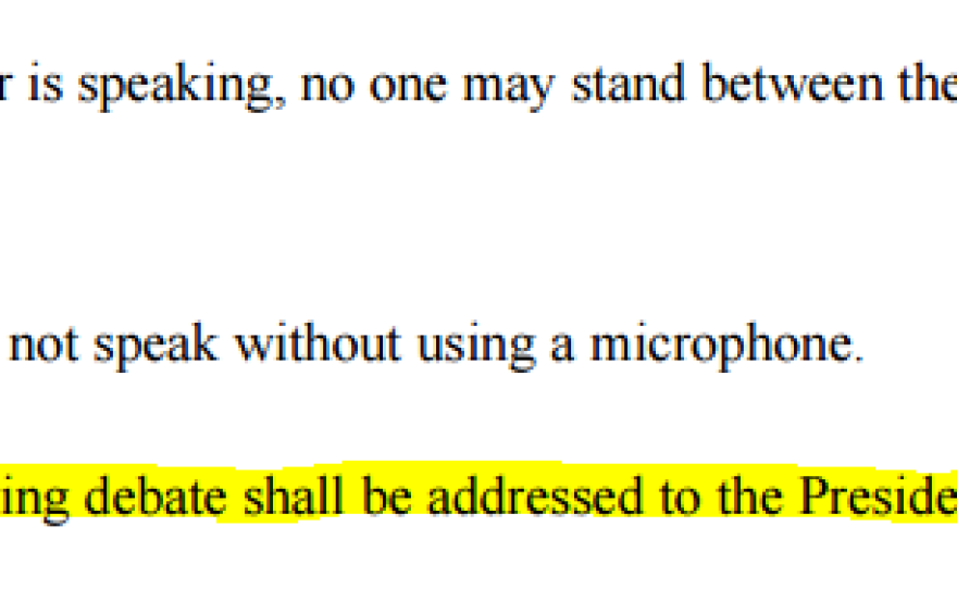 The Minnesota rule interpreted as being against eye contact, seen above.