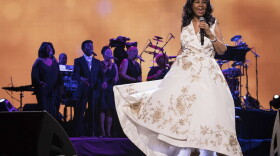 Aretha Franklin performs at the world premiere of "Clive Davis: The Soundtrack of Our Lives" at Radio City Music Hall, during the 2017 Tribeca Film Festival, Wednesday, April 19, 2017, in New York. (Charles Sykes/Invision/AP)