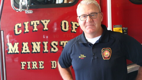 Tom Hernden, Manistee Fire Chief working to combine local fire departments and establish a new fire authority. (Photo : Austin Rowlader/IPR News)
