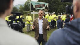Gov. Bill Lee speaks to voters during the America 250 tour across Tennessee. 