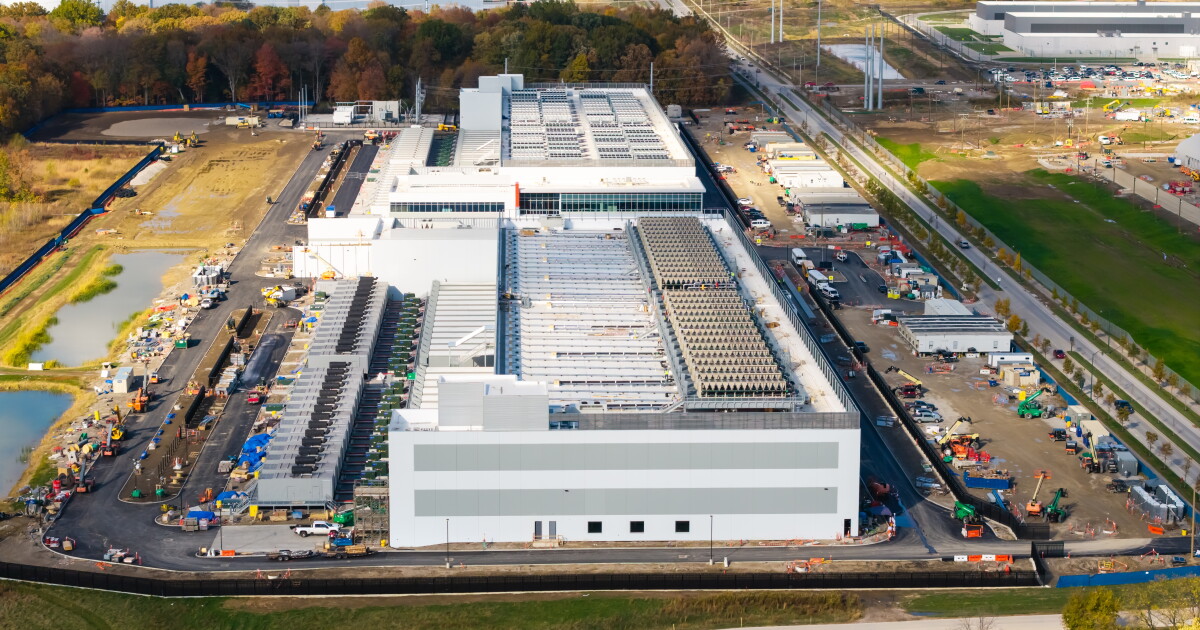 Photo: ideastream.org A data center under construction in New Albany, Ohio on November 22nd, 2025