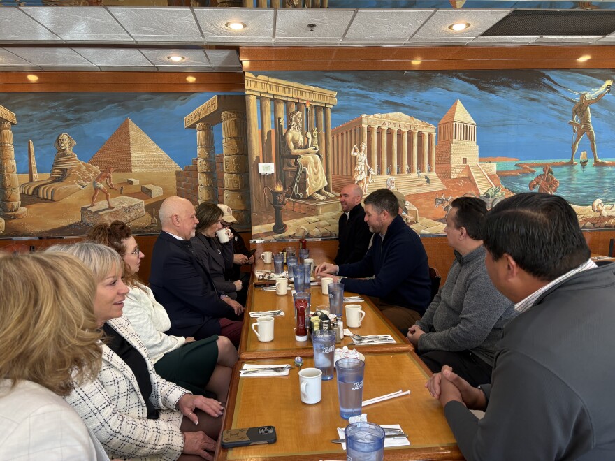 New York Congressman Pat Ryan held a "kitchen table" meeting with business owners and nonprofit leaders Tuesday.