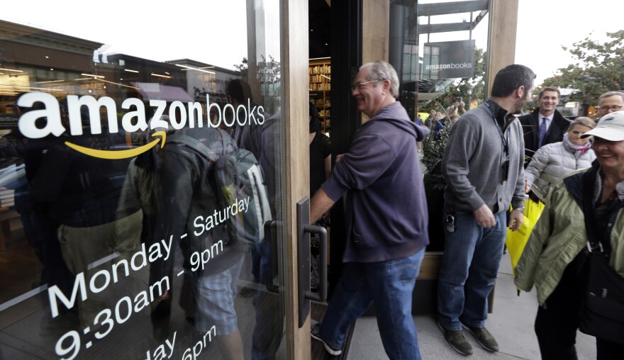 Amazon opened its first brick-and-mortar bookstore in Seattle's University Village last year.