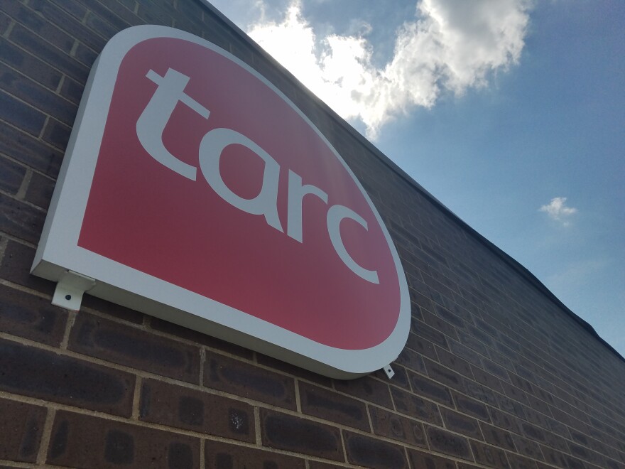 TARC sign on the side of a brick building