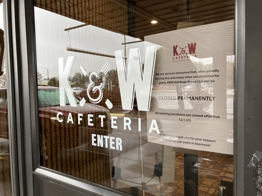 K&W front door sign reads "closed permanently."