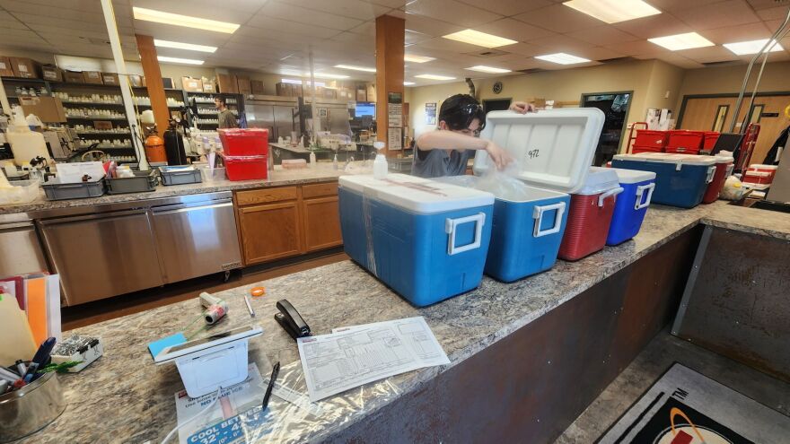 Brian Wheeler, director of Save Wild Trout, delivering samples to Energy Labs in Helena. The group collected samples throughout the Jefferson River basin in the ongoing Save Wild Trout data collection in the 2025 season.
