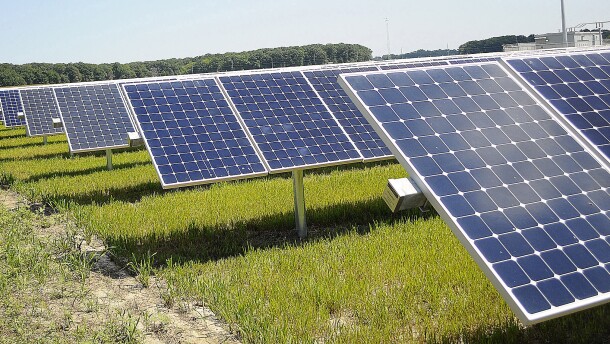 Dover's SUN Park has a field of solar panels.