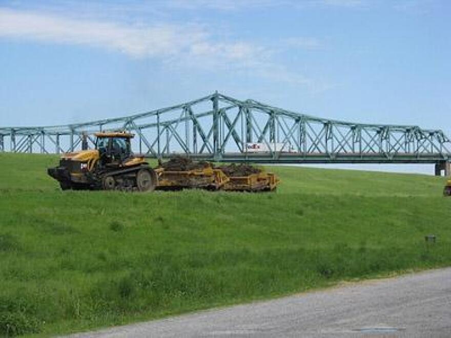 A levee in Granite City, Ill.