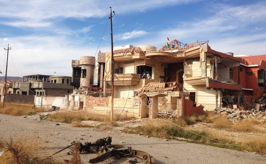 Sinjar city, newly freed from ISIS control by U.S.-backed Kurdish forces, lies in ruins.