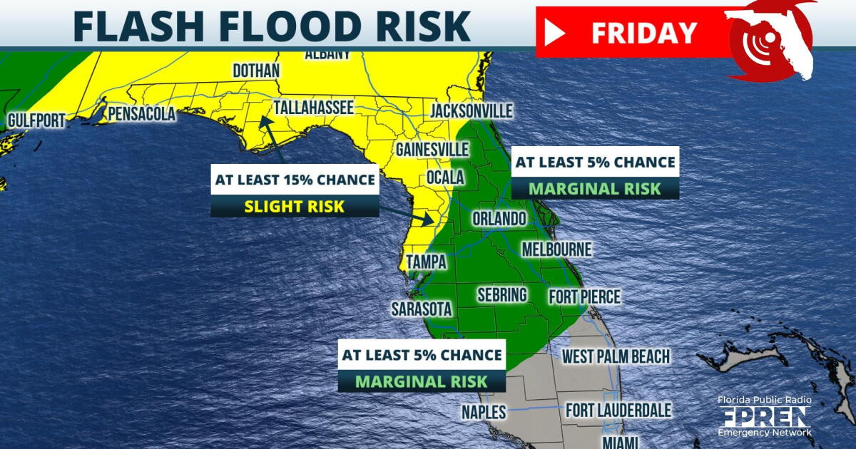 Flash flood risk increases late week as tropical moisture surges into ...