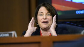 Sen. Amy Klobuchar, D-Minn., talks during the confirmation hearing for Supreme Court nominee Amy Coney Barrett before the Senate Judiciary Committee, Tuesday, Oct. 13, 2020, on Capitol Hill in Washington. (AP Photo/Patrick Semansky, Pool)