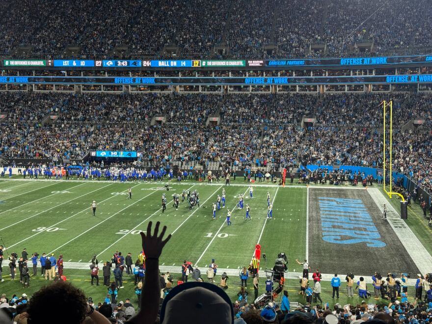 The Carolina Panthers face the Rams at Bank of America Stadium on Saturday, Jan. 10, 2026.