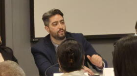 Assemblymember Jonathan Rivera, D-Buffalo, speaks during the SOMOS New York Conference in April 2026.