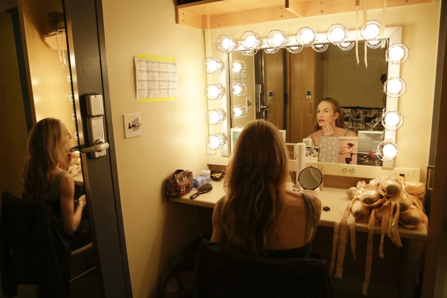 Whelan prepares for one of her last performances of "After the Rain," choreographed by Christopher Wheeldon and performed with her longtime partner Craig Hall.