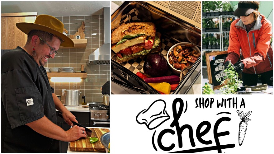 Chef Adan Callsen hosts Shop with a Chef at the Boise Farmers Market