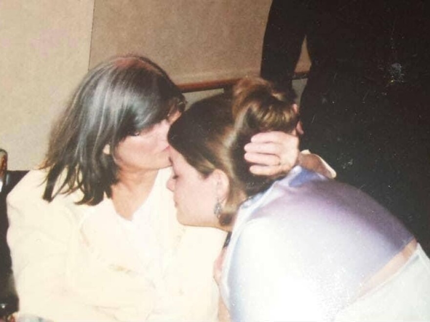 The last photo Trisha Fountain took with her mother in May, 2006. Fountain's mom died the week after her graduation. She said the poem "Epitaph" has helped offered her comfort.
