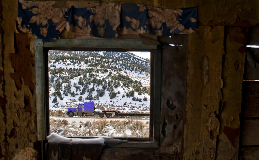 An old shack in a ghost town on the west side of Ely, Nev.