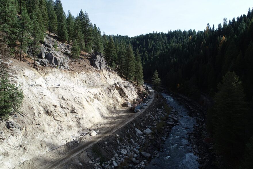 Construction along highway 55.