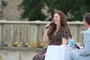 Alison Espach, author of the New York Times bestseller "The Wedding People", speaks during a seaside conversation at Salve Regina University in Newport. The event was sponsored by the Pell Center, the Rhode Island Center for the Book and Ocean State Media. Credit: Allison Magnus