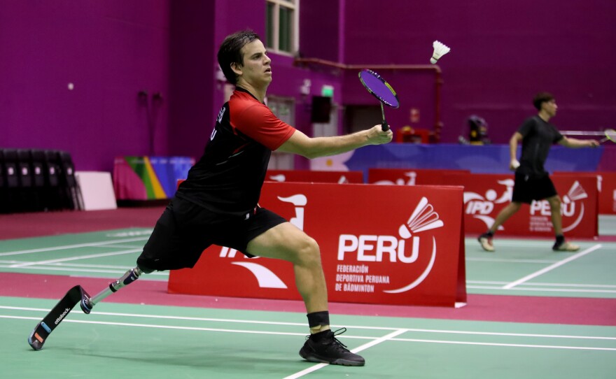 Peruvian Para badminton player Pedro Pablo de Vinatea trains at Videna during government-ordered coronavirus lockdown on June 13, 2020 in Lima, Peru. As he awaits for an invitation to compete in Tokyo Paralympics, three-time Pan American champion De Vinatea continues his daily routine in isolation during the coronavirus lockdown in Peru.