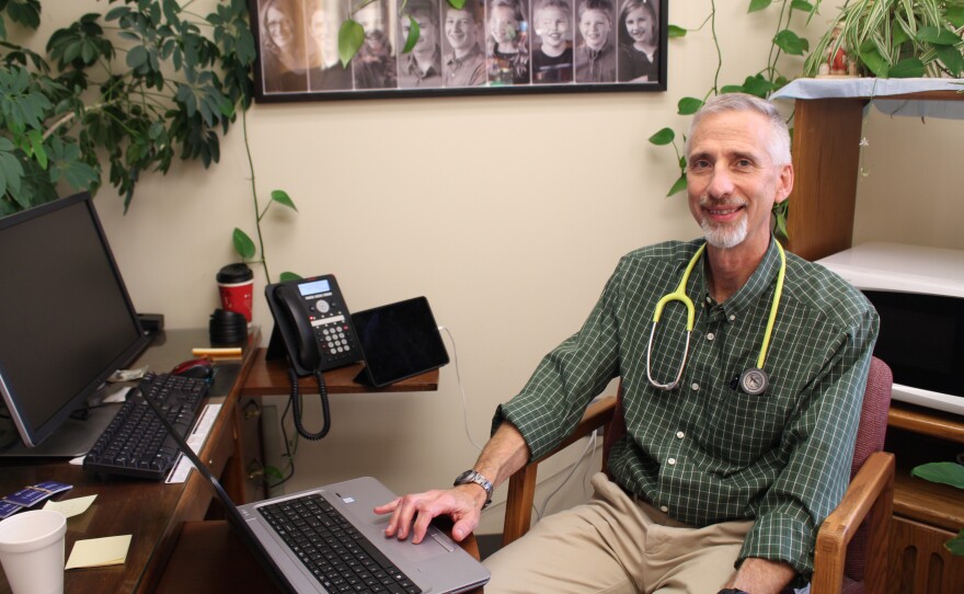 For months after Mercy Hospital Fort Scott closed, patients couldn't as quickly get appointments with Dr. Max Self. "I don't like to hear that," Self says. His new employer, Community Health Center of Southeast Kansas, assigned him a medical scribe to help with computer work. Now, Self says, he's able to see more patients.
