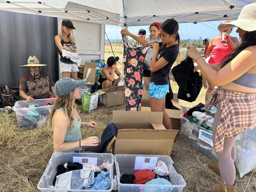 Instead of going into the landfill, volunteers sort clothing into gifting, upcycling, composting and shredding categories.