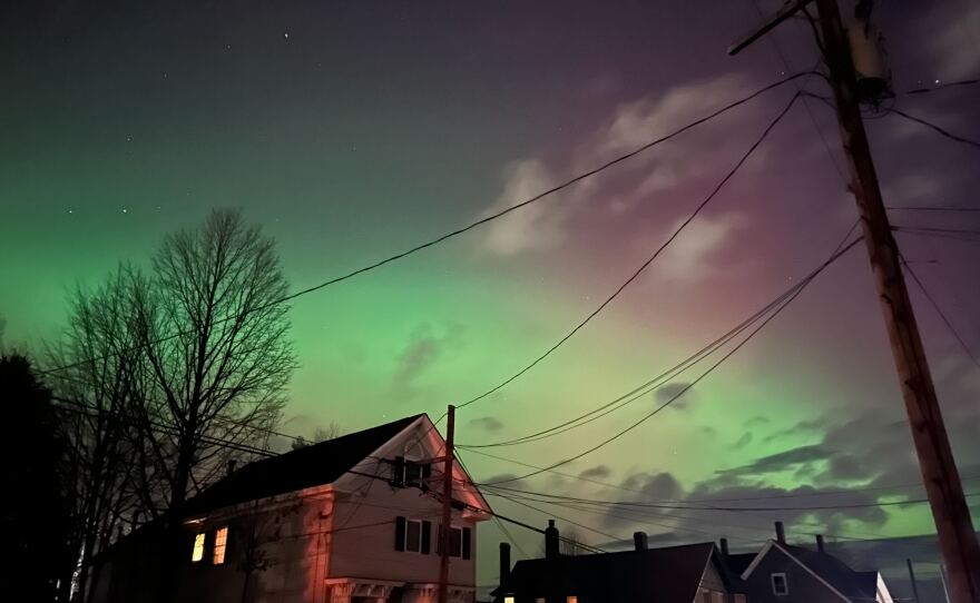 The northern lights over Concord, New Hampshire, on Nov. 11, 2025.