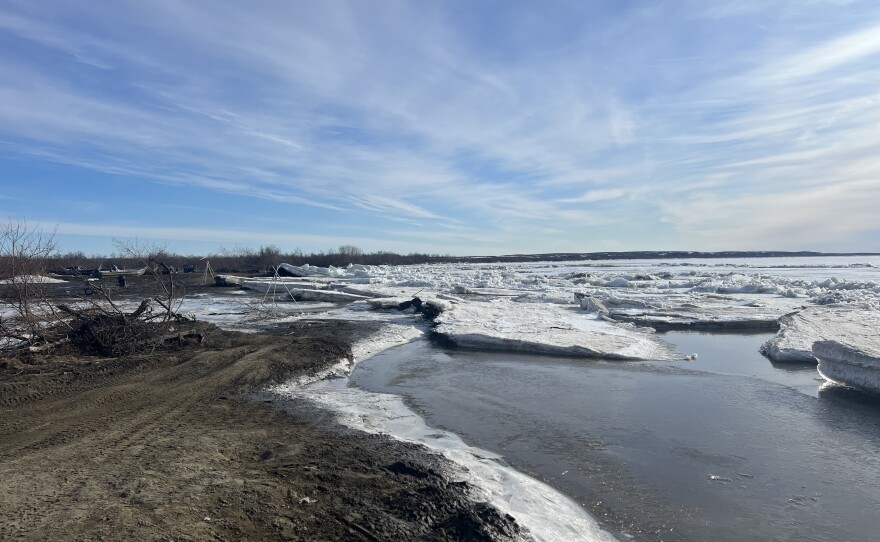 Kuskokwim River breakup in Napakiak. May 10, 2024