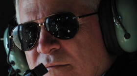 Defense Secretary Robert Gates, while on a Black Hawk helicopter flying above Kandahar province in Afghanistan on March 8, 2011.
