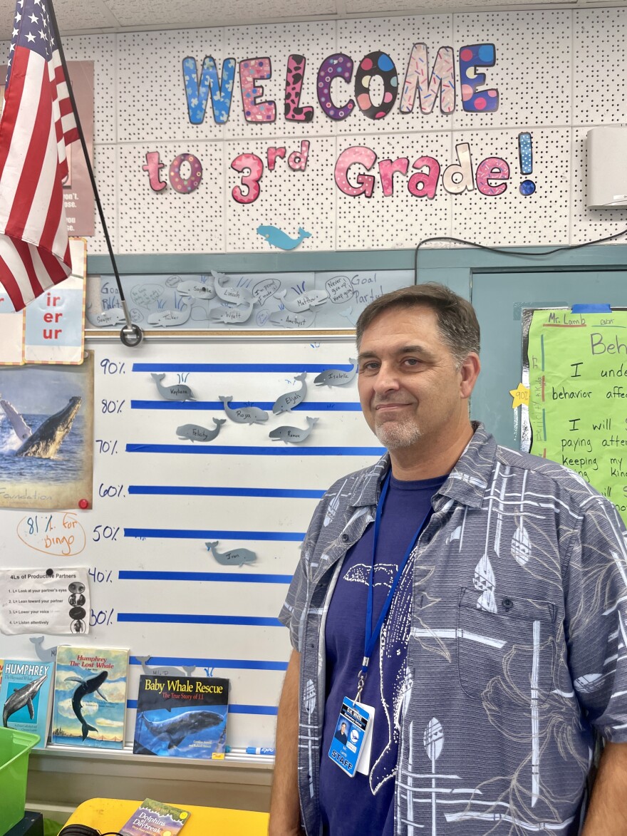 Third grade teacher Mr. Lamb.