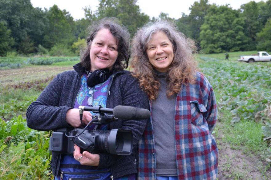 Ines Sommer, left, worked with Terra Brockman on producing the film, "Seasons of Change on Henry's Farm" that is available to audiences in all 50 states for a limited time through the Gene Siskel Film Center.