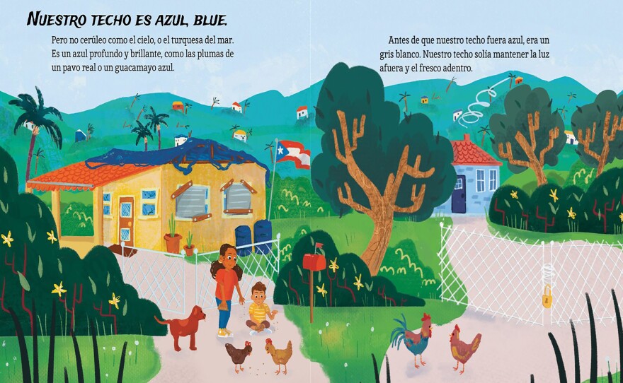 “Our Roof is Blue” is also available in Spanish.