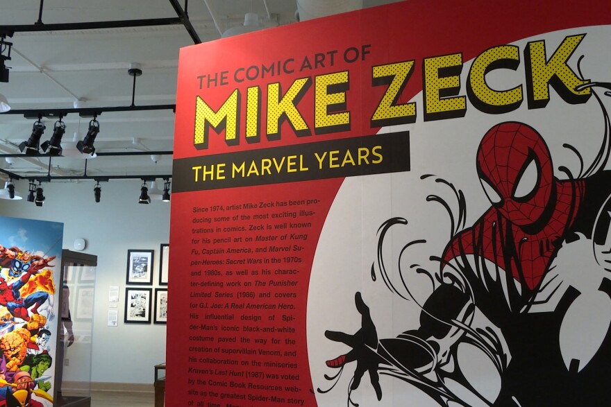 The work of Marvel artist Mike Zeck is on display at the McCalla School on the IU campus.