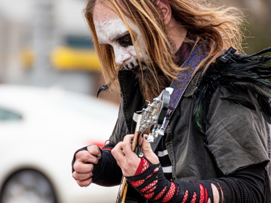 For Sprague, his act is not a bid for donations, it's just done for the love of music.