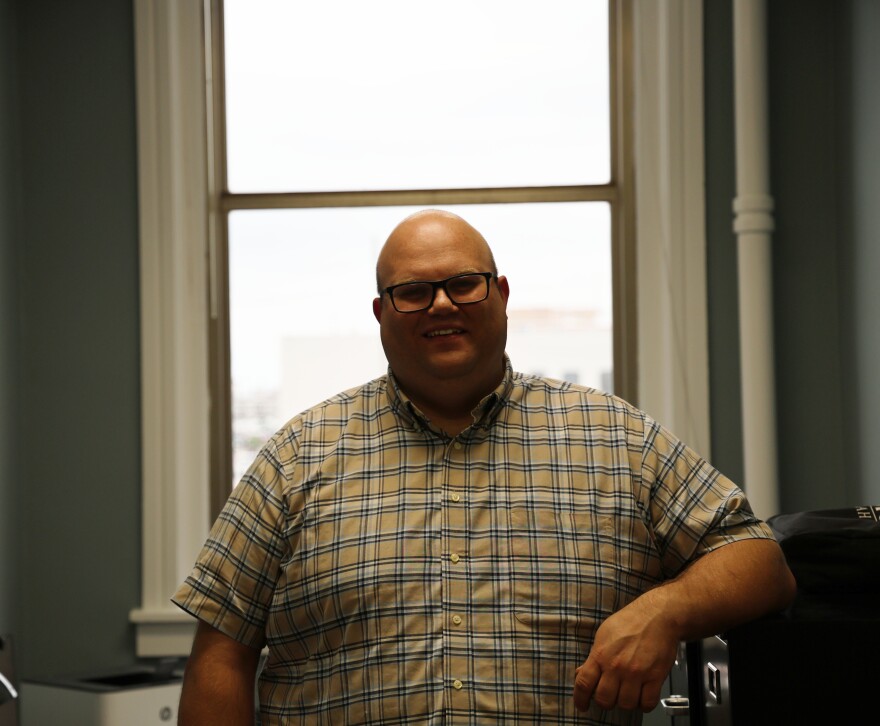 Bourgeous stands in his office at the Economic Security Corporation on Tuesday, June 23.