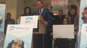 Democratic State Representative Carlos Guillermo Smith speaks at a Transgender Day of Remembrance at the Capitol November 20, 2018