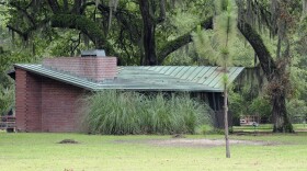 Plantation house designed by architect Frank Lloyd Wright at Auldbrass Plantation in Beaufort County, South Carolina