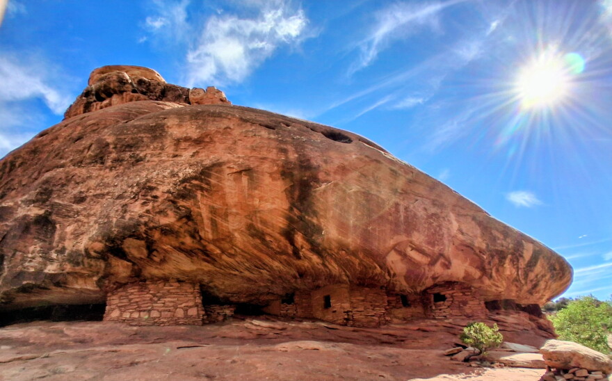House on Fire, an Ancestral Pueblo site in Mule Canyon, remains within the revised boundaries of Bears Ears National Monument. More than 1.2 million acres removed from the monument are scheduled to open to mineral entry on September 11. LP McKay /