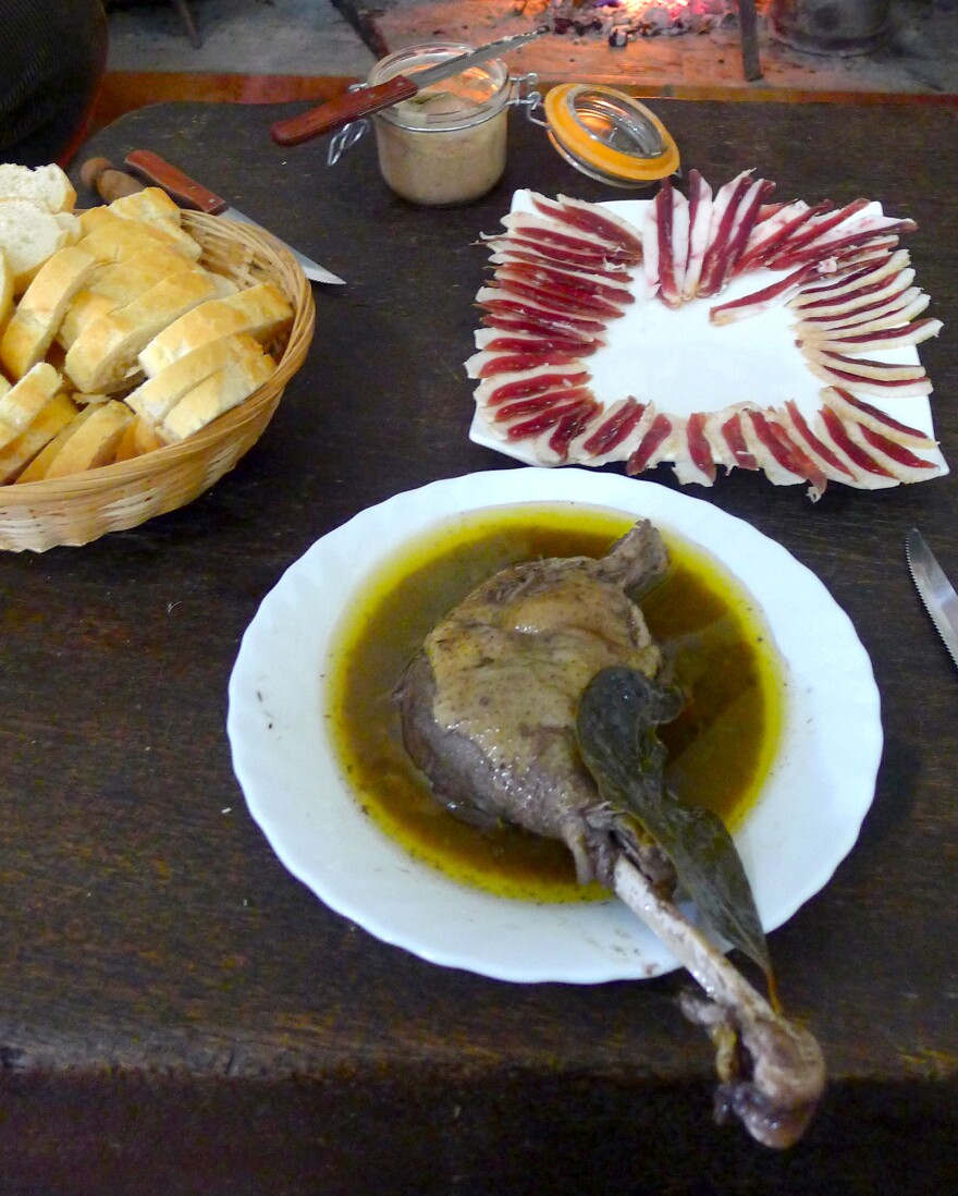 A sampling of all the goose meat products Sousa makes on his farm.
