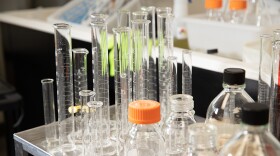 Science supplies inside a lab at Missouri State University.