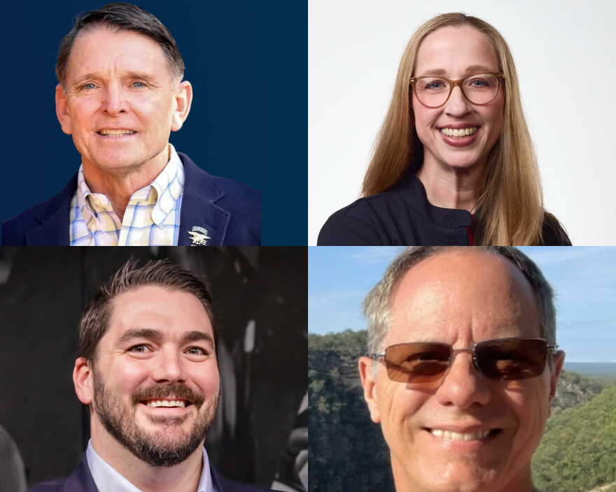 Clockwise from top left: Ed Gallrein, Melissa Strange, Peter Williams and Jeremy Todd.