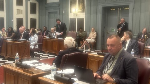 Sen. Trey Paradee represents the 17th Senate District, which includes the City of Dover and the towns of Camden and Wyoming. He presents Senate Joint Resolution 16, Senate Joint Resolution 17, Senate Bill 335, and Senate Bill 336.  