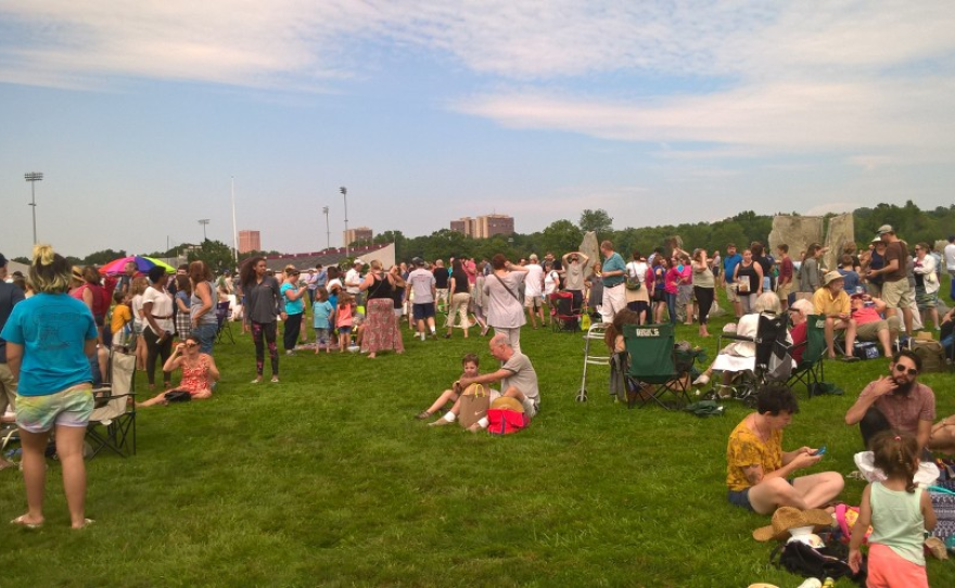 Scenes from an eclipse-watching party at UMass.
