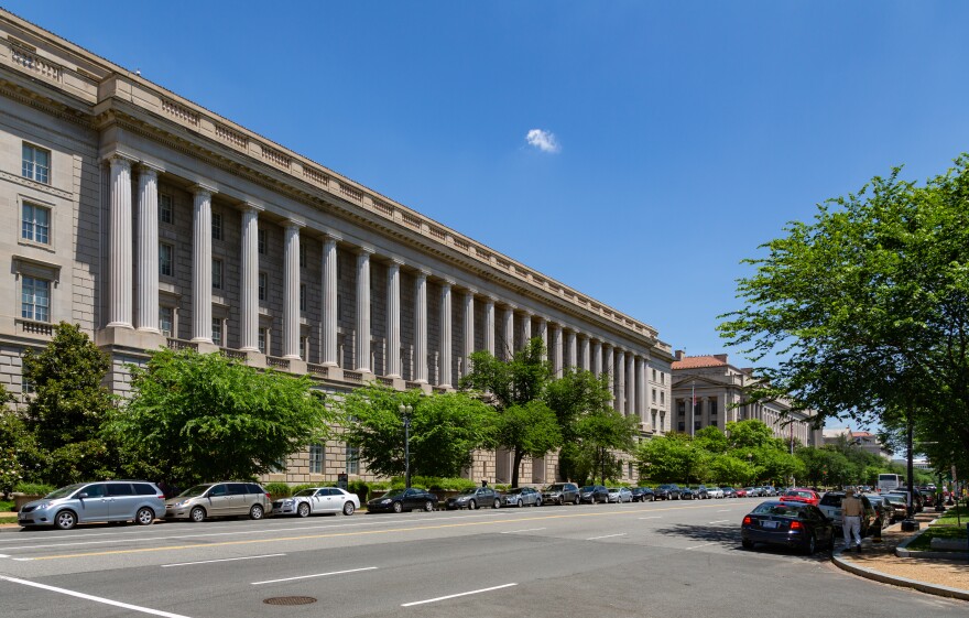 The Internal Revenue Service (IRS) Federal Building at 1111 Constitution Avenue Northwest, in Washington, DC. The building is home to the IRS, IRS Criminal Investigation agency (IRS-CI), and other U.S. Department of the Treasury offices.