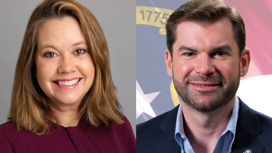 Amy Galey (left) and J.D. Wooten (right) are in a tight race for State Senate District 24 in Alamance County. 